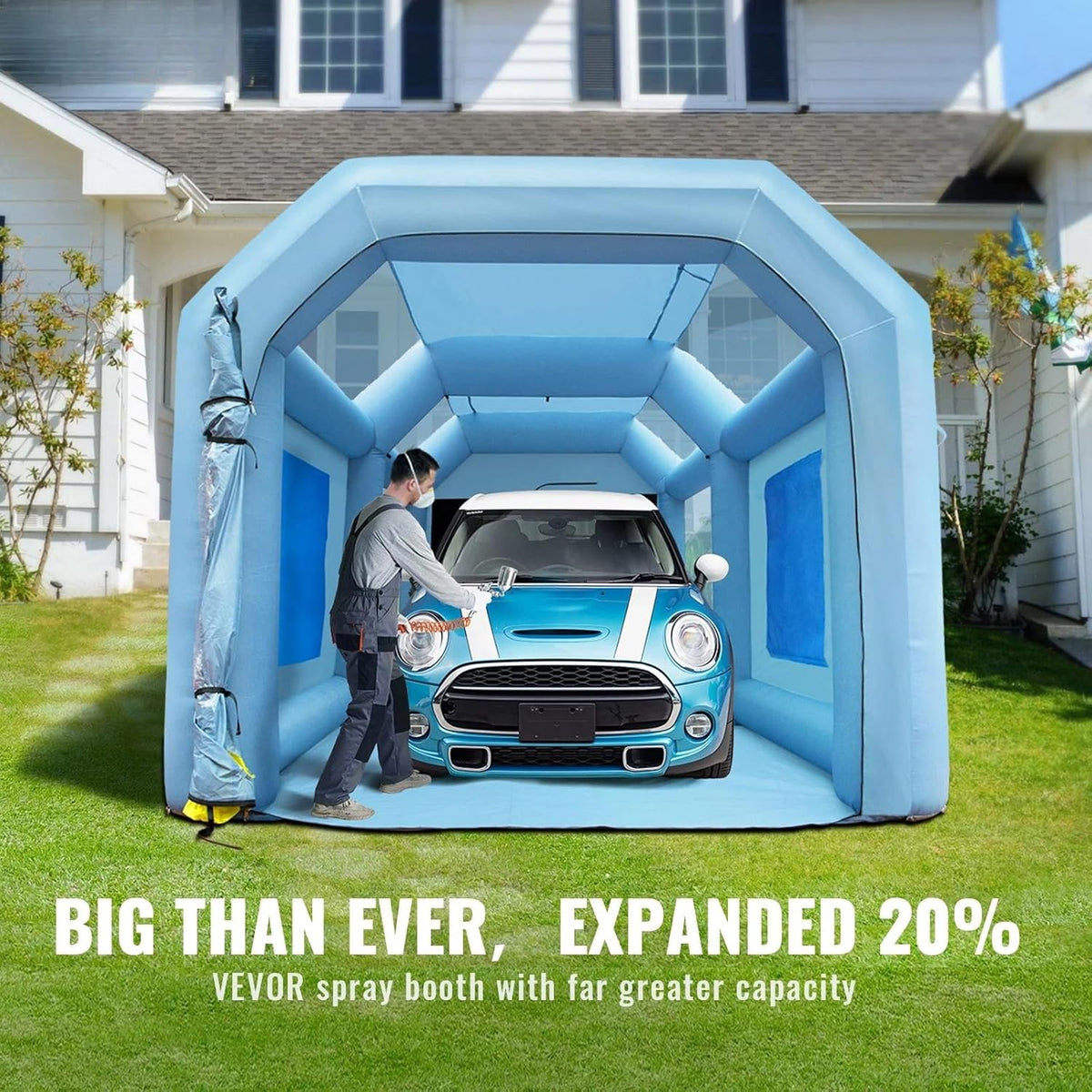 20x10x8ft Inflatable Spray Booth with Blowers Air Filter System U2112