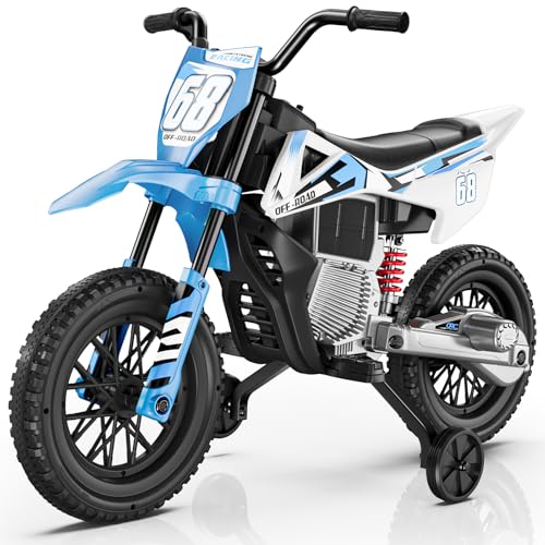12V Kids Motorcycle with Training Wheels M9602