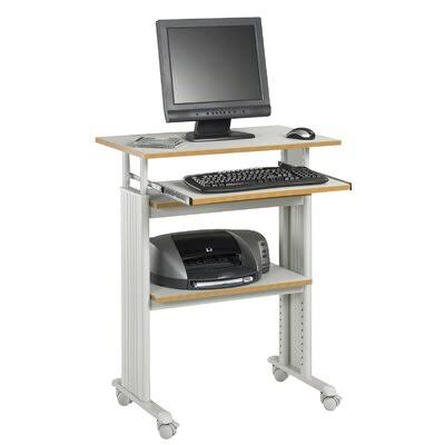 Adjustable Stand-Up Workstation AV Cart Gray H47667