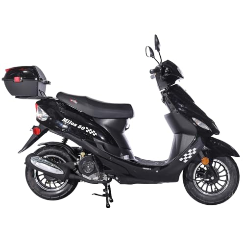 Black 50 Moped with 10" Aluminum Wheels H1871