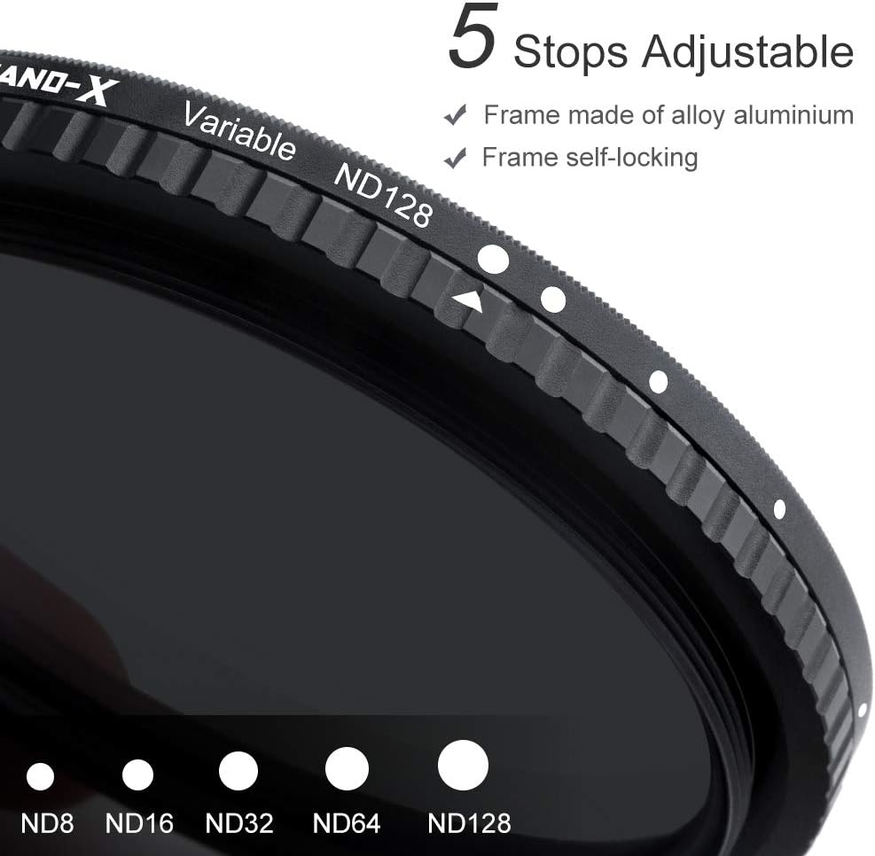55mm Variable ND Filter ND8-ND128 3-7 Stop H581