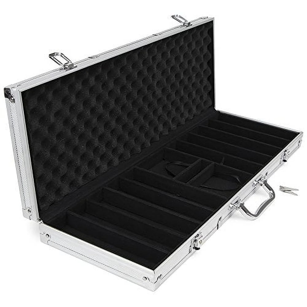 500ct. 14g Poker Chip Set in Aluminum Metal Carry Case E832101