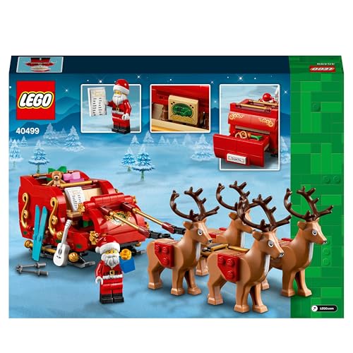 LEGO Santa's Sleigh Building Toy Set with Santa Claus Figurine & Reindeer S817