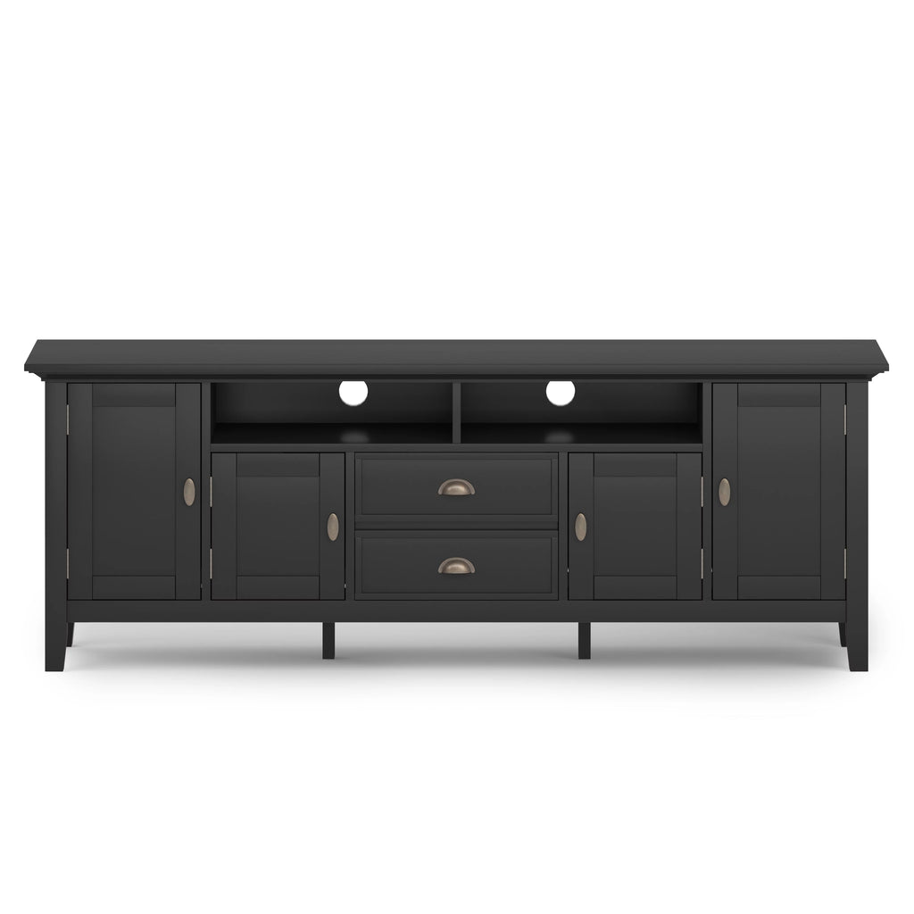 Black Wood 72 inch TV Media Stand B21133
