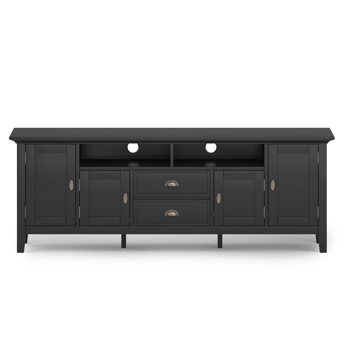 Black Wood 72 inch TV Media Stand B21133