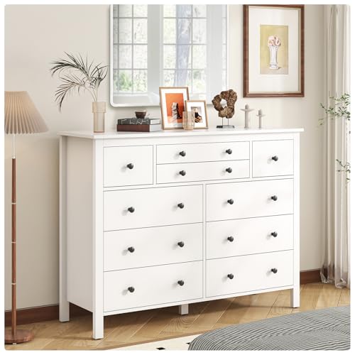 Black 10 Drawer Wood Dresser L12254