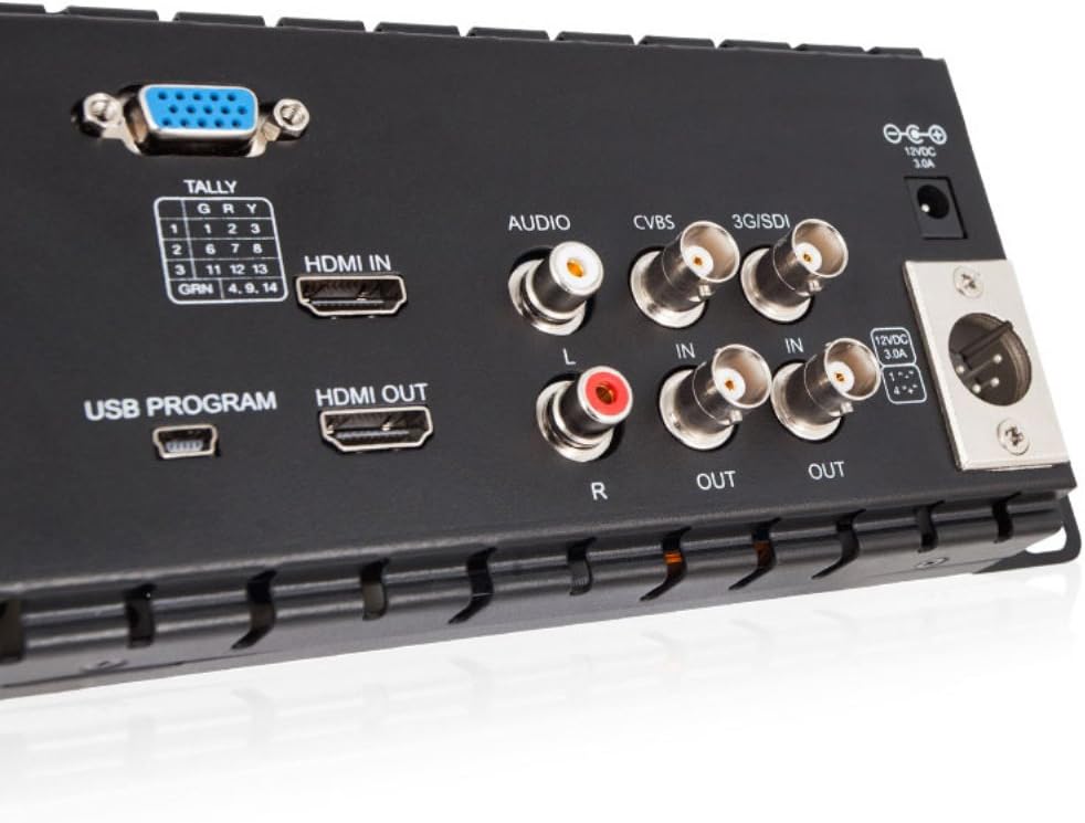 Triple 5 Inch 2RU 800×480 Broadcast LCD Rack Mount Monitor with 3G-SDI, HDMI, AV Input and Output B509