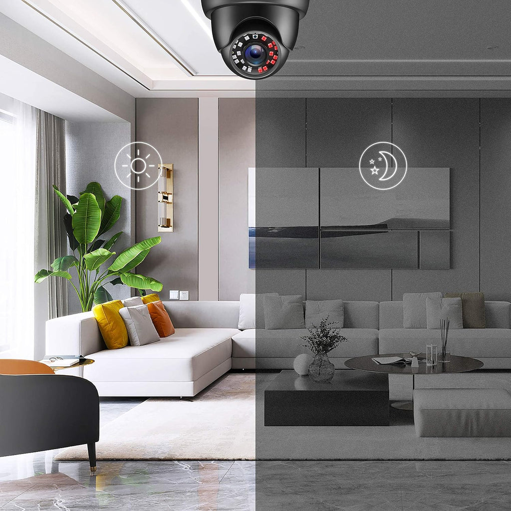 4 Pack 2MP 1080p HD-TVI Black Dome Security Camera with 80ft Night Vision U507111