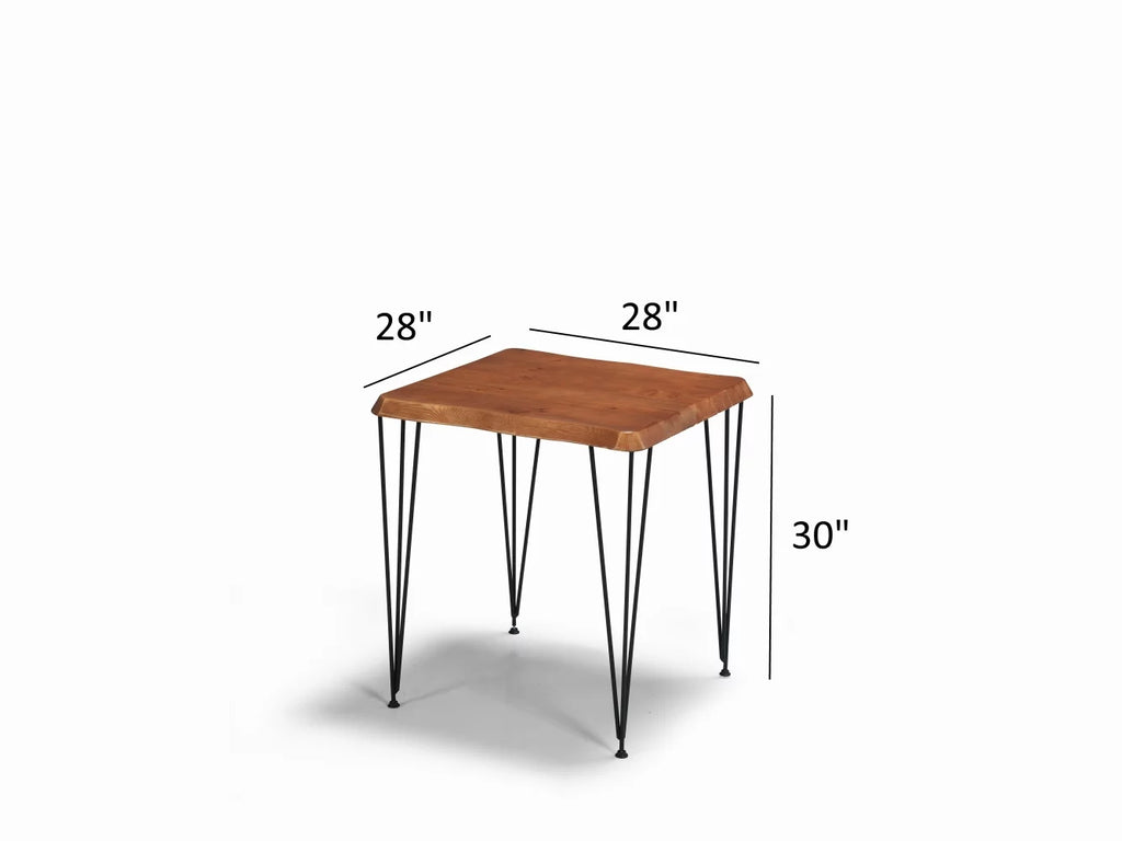 Solid Wood Dining Table with Metal Legs N526