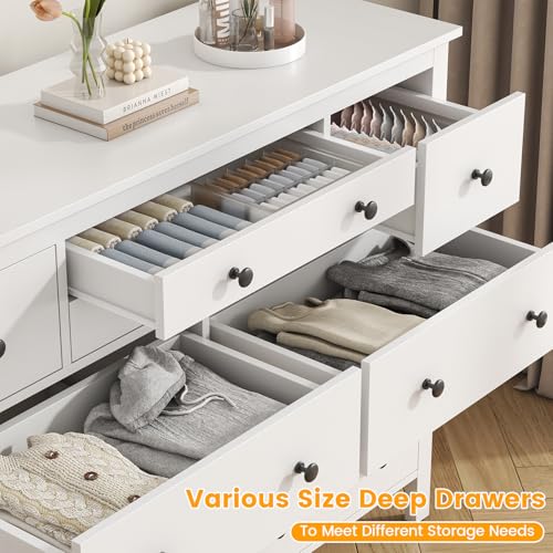 Black 10 Drawer Wood Dresser L12254