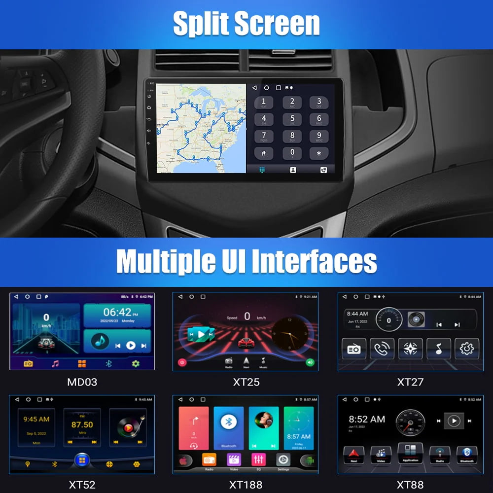 9 inch Touch Screen Car Radio Stereo with Apple Carplay Android Auto C732