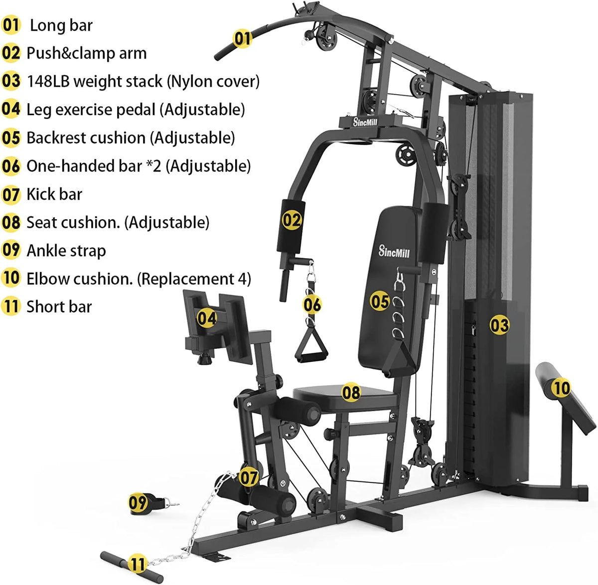 Multifunctional Full Body Home Gym Equipment K8599
