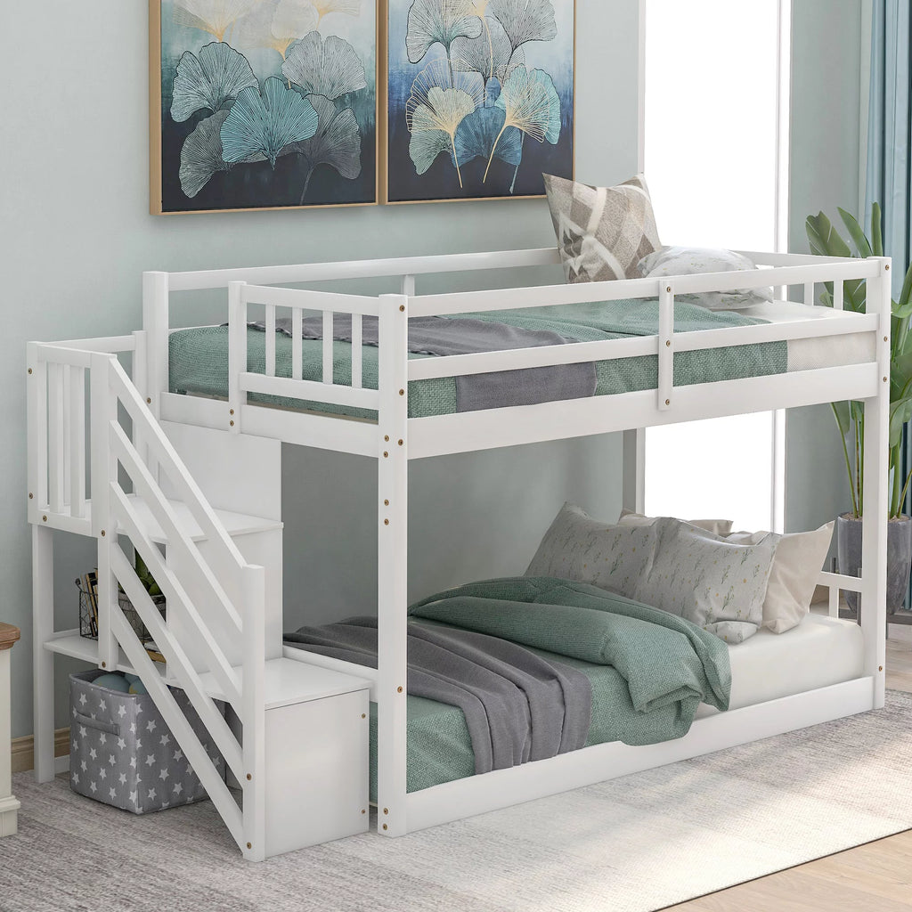 White Twin Loft Bed C97701