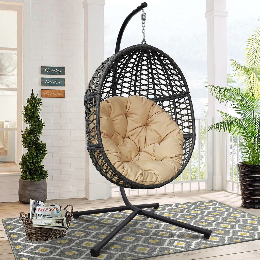 Rattan Egg Swing Chair with Stand Q8305