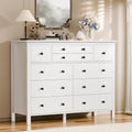 Black 10 Drawer Wood Dresser L12254
