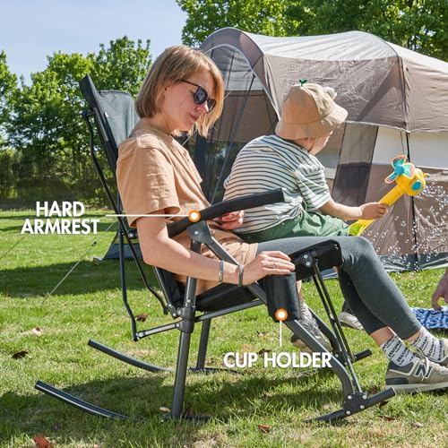 Oversized Folding Rocking Camping Chair with Carry Bag U41395