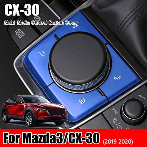 Aluminum Multi-Media Control Button Cover Decal Trim 4 pieces/set (blue) Y8278