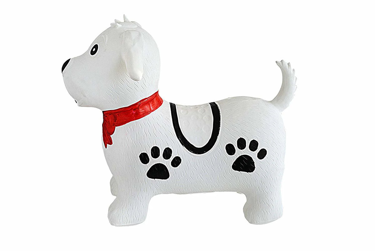 Black & White Dog Inflatable Hopper Toy with Pump Q510103