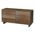 Brown 6 Drawer Wood Dresser S1757