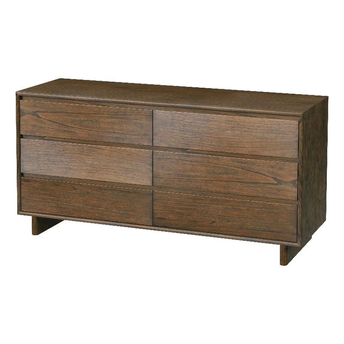 Brown 6 Drawer Wood Dresser S1757