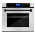 30 In. Single Wall Oven with Self Clean and True Convection in Stainless Steel and Matte Black V220537