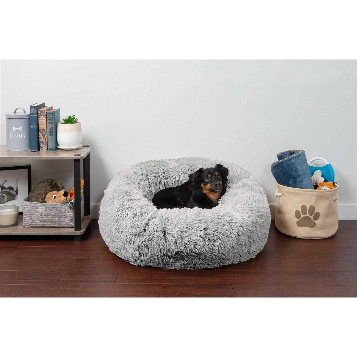 Long Fur Donut Dog Bed N3322