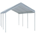 White Heavy-Duty 10 ft. W x 20 ft. D x 9.4 ft. Caport 8 Legs J834029