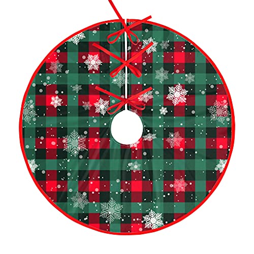 Red 48 inches Plush Christmas Tree Skirt Y21274