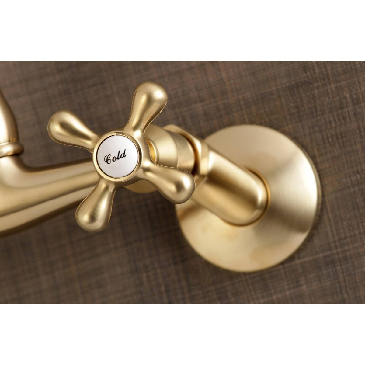 Brushed Brass Adjustable Wall Mount Kitchen Faucet I5066