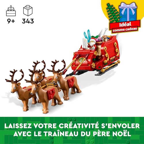 LEGO Santa's Sleigh Building Toy Set with Santa Claus Figurine & Reindeer S817