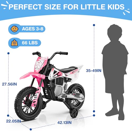 12V Kids Motorcycle with Training Wheels M9602