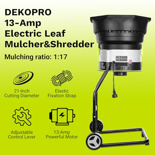13-Amp Electric Leaf Mulcher Shredder with 20 Cutting Lines X7426