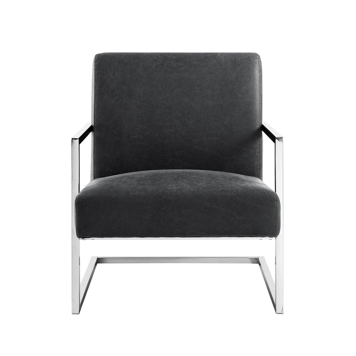 Charcoal PU Leather Accent Chair A8178