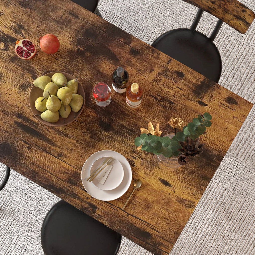 5 Piece Bar Height Dining Table Set with Upholstered Stools B229380