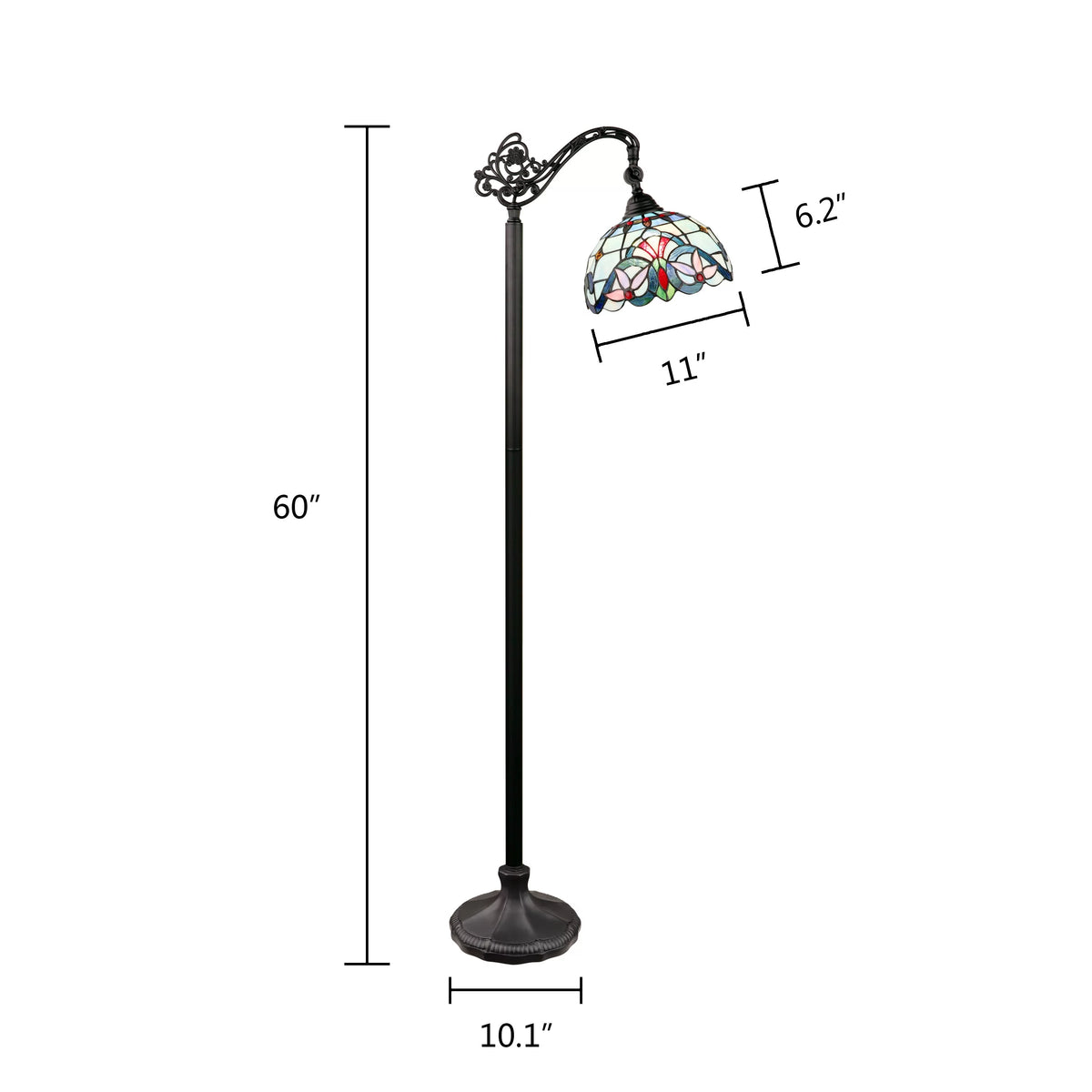 Dark Bronze 1-Light Floor Lamp B5148