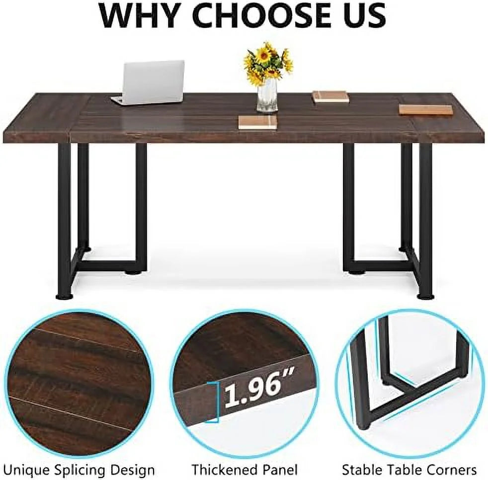 Brown Wooden Executive Desk B338