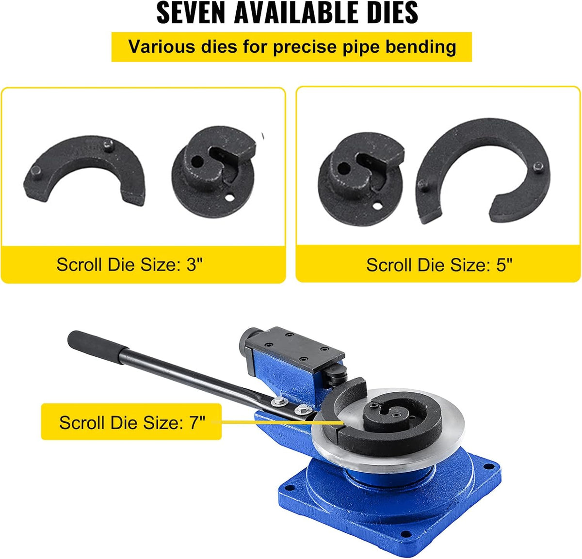 Metal Scroll Bender with 3 Scroll Bender Tools I608936