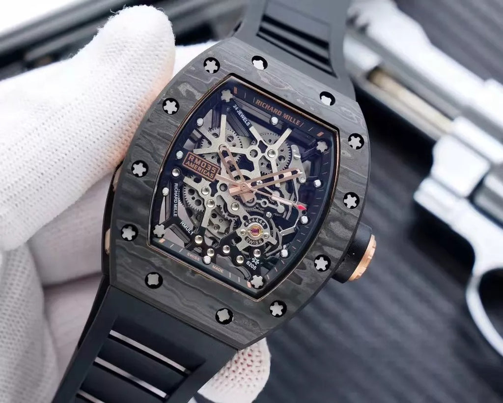 Black Rubber Strap Watch V836259