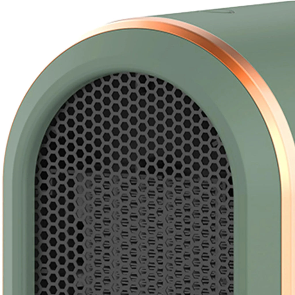 Green Mini Heater Fan with Tip Over Protection U307