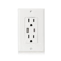2-Pack Duplex Outlet Receptacle with 2 USB Ports, 4.8 Amp Z60517