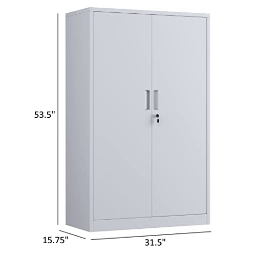 Black 3 Shelf Locking Metal Storage Cabinet F23295