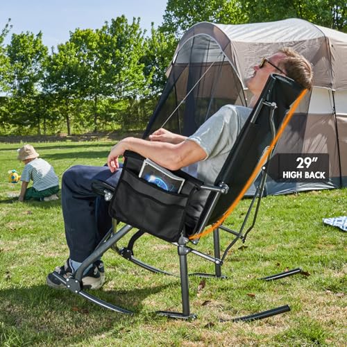 Oversized Folding Rocking Camping Chair with Carry Bag U41395