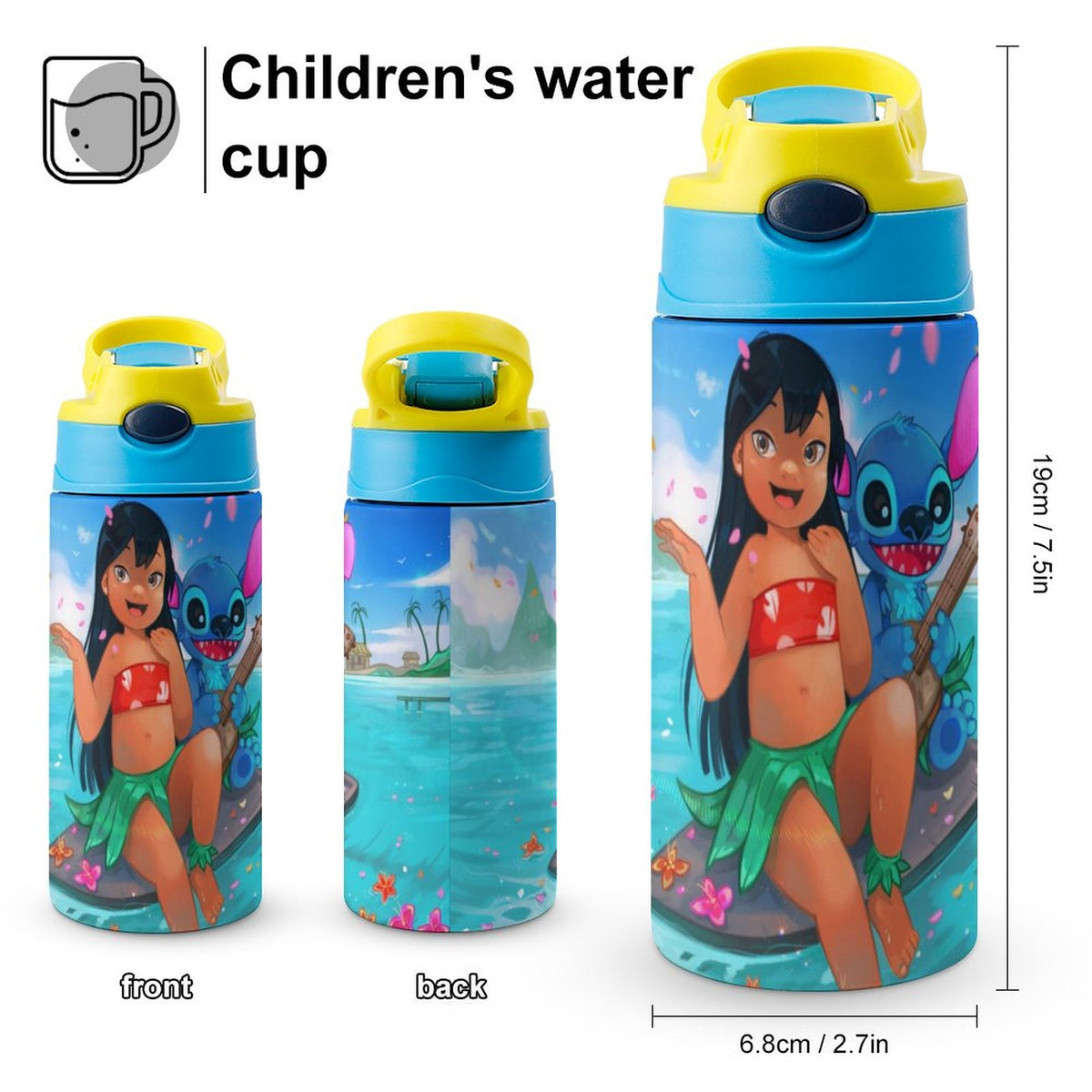 Stainless Steel Vacuum Insulated Water Bottle With Straw S7176