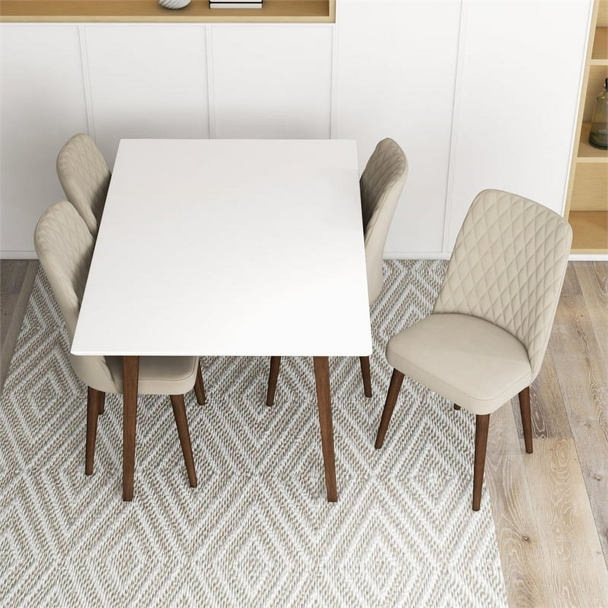 Mid Century Modern Kitchen Table and Chairs for 4 N192758