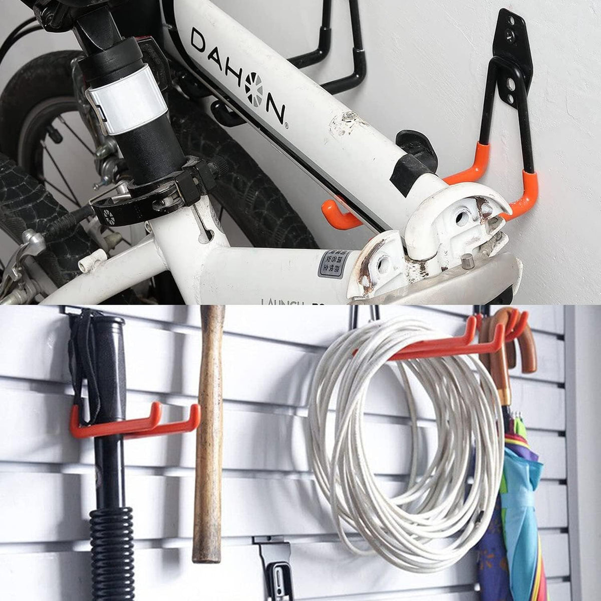 20 Pcs Heavy Duty Wall Mount Utility Hooks with Anti-Slip Coating E185