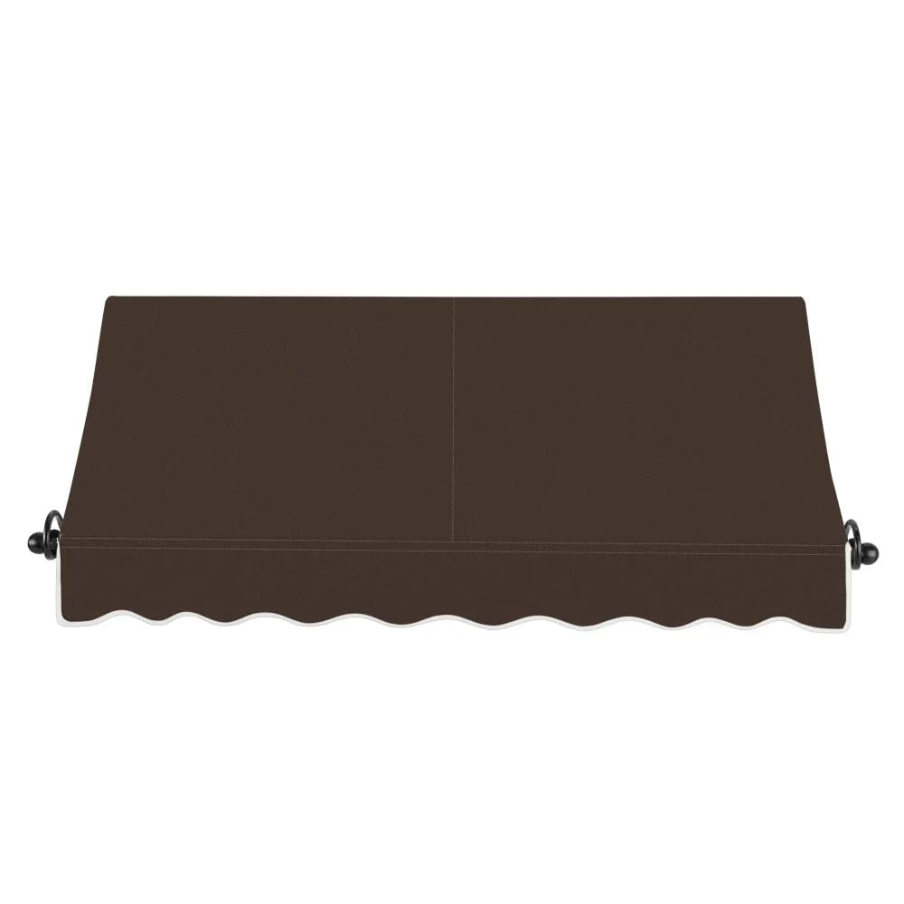 10.375 ft Fixed Awning Acrylic Fabric, Brown F9849