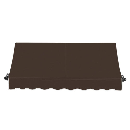 10.375 ft Fixed Awning Acrylic Fabric, Brown F9849