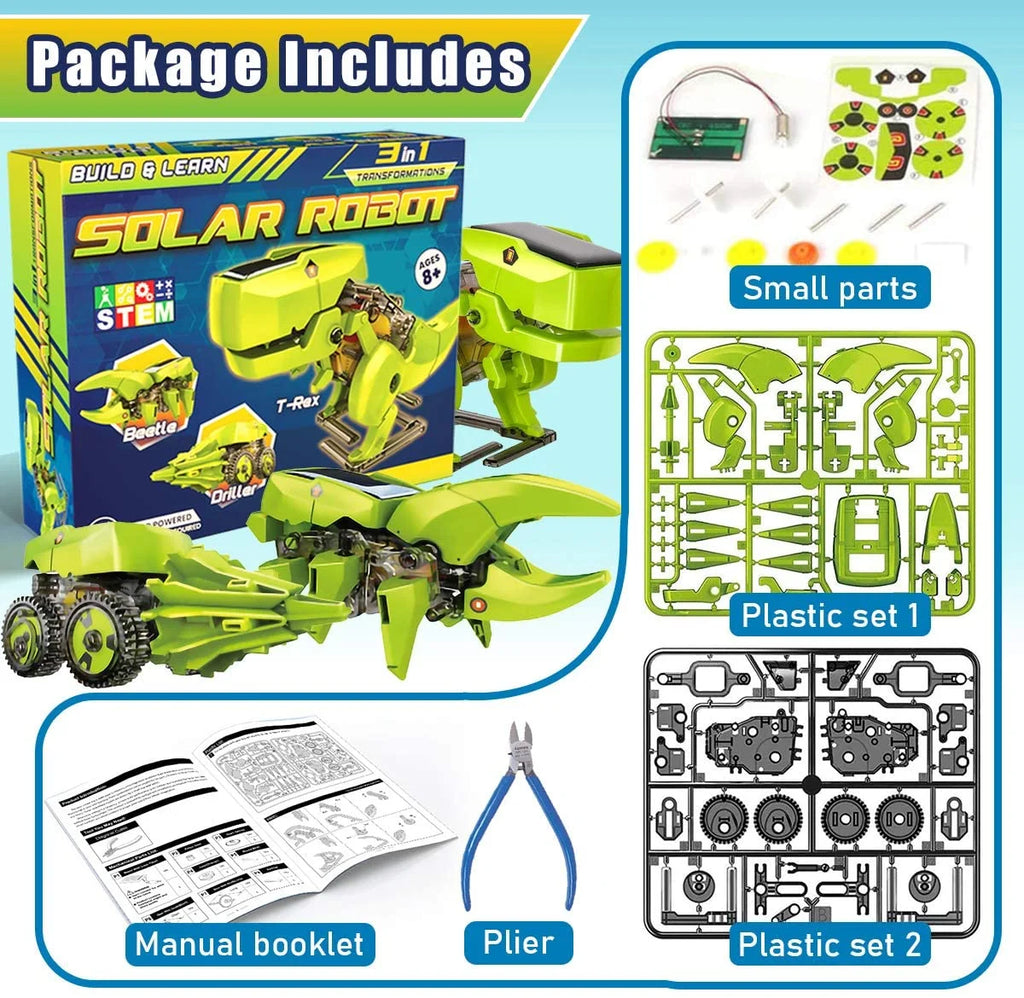 Solar Robot Kit 3-in-1 STEM Projects Robot Kit W19637