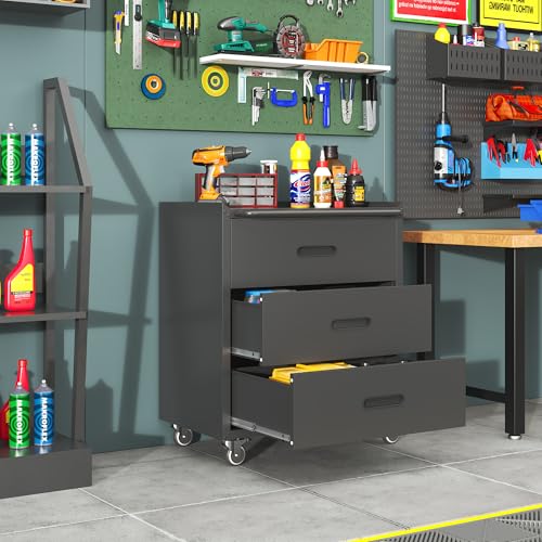Metal Garage Storage Cabinet with Wheels B4136
