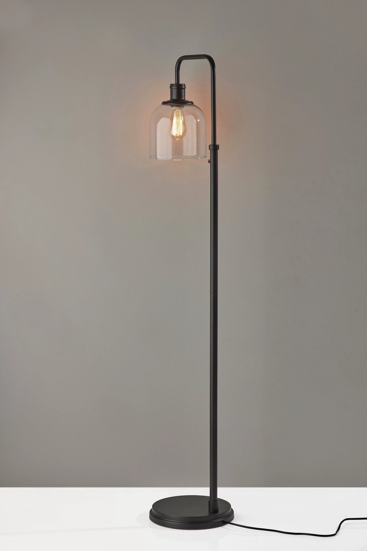 60" 1-Light Black Metal Floor Lamp R37892